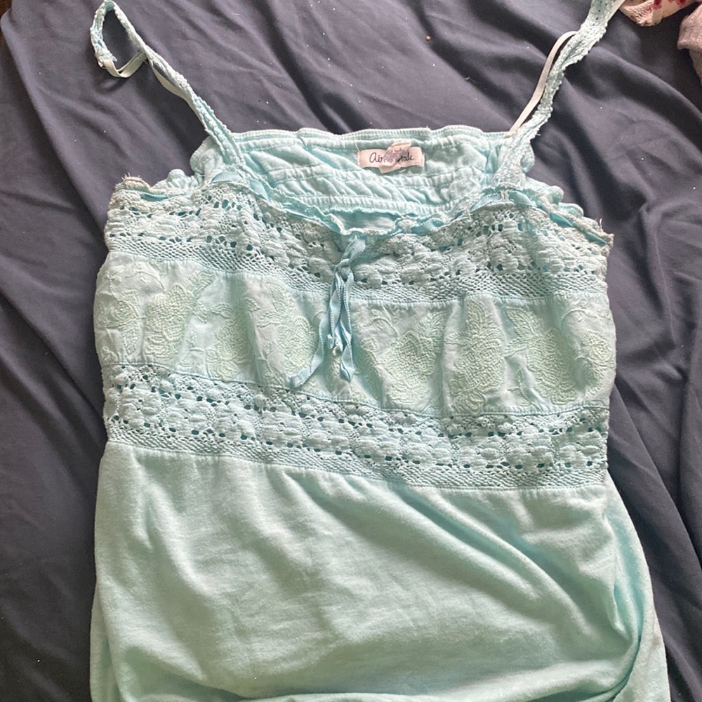 teal aeropostale tank top, S: L